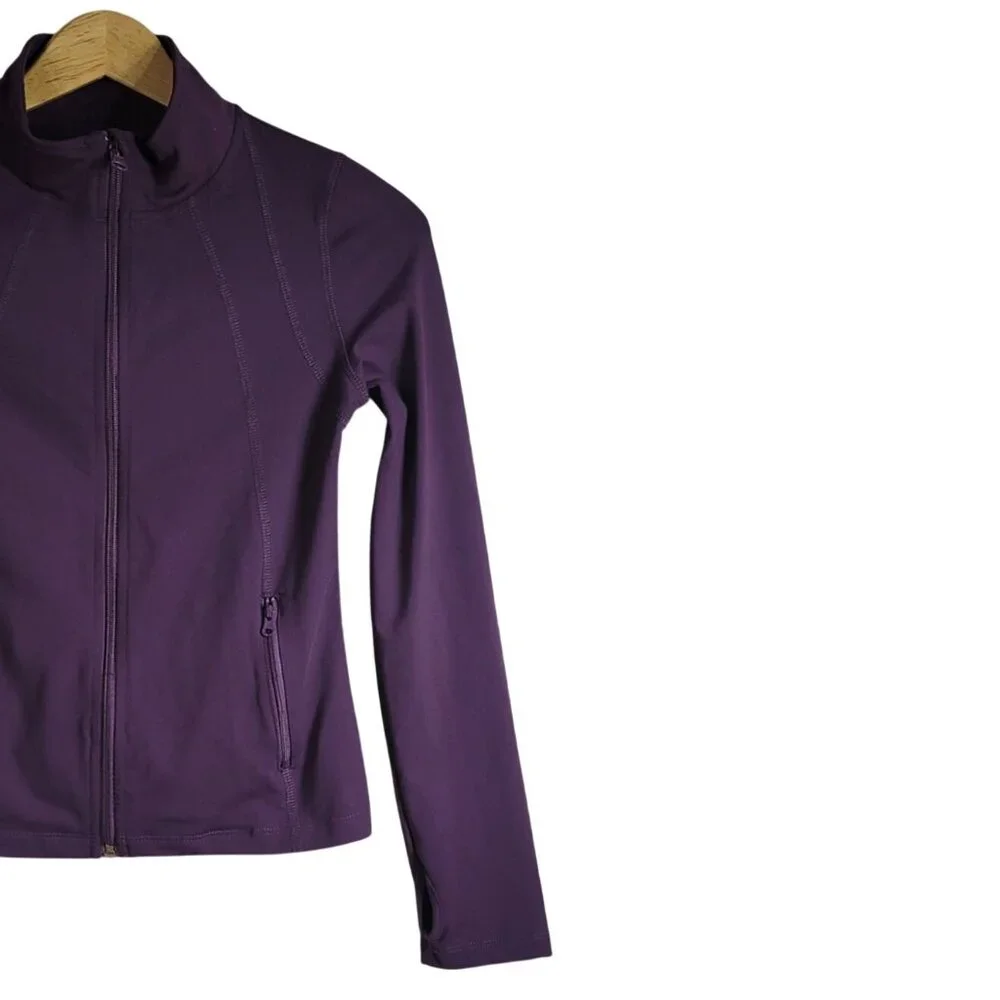 Joe Fresh Track Jacket Purple Size 14 XL Zip Pockets Long Sleeve Thumb Holes